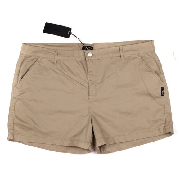 SILVER Jeans Khaki Shorts Mid Rise Stretch Chino Tan Beige Plus 24 Summer NEW - Picture 2 of 7